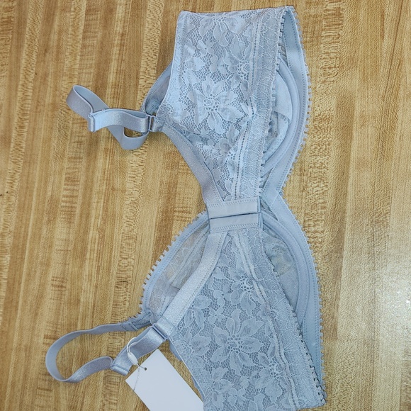 HSIA (2) Lace Underwire Bra - Blue, Ivory, size 40C - Picture 7 of 9